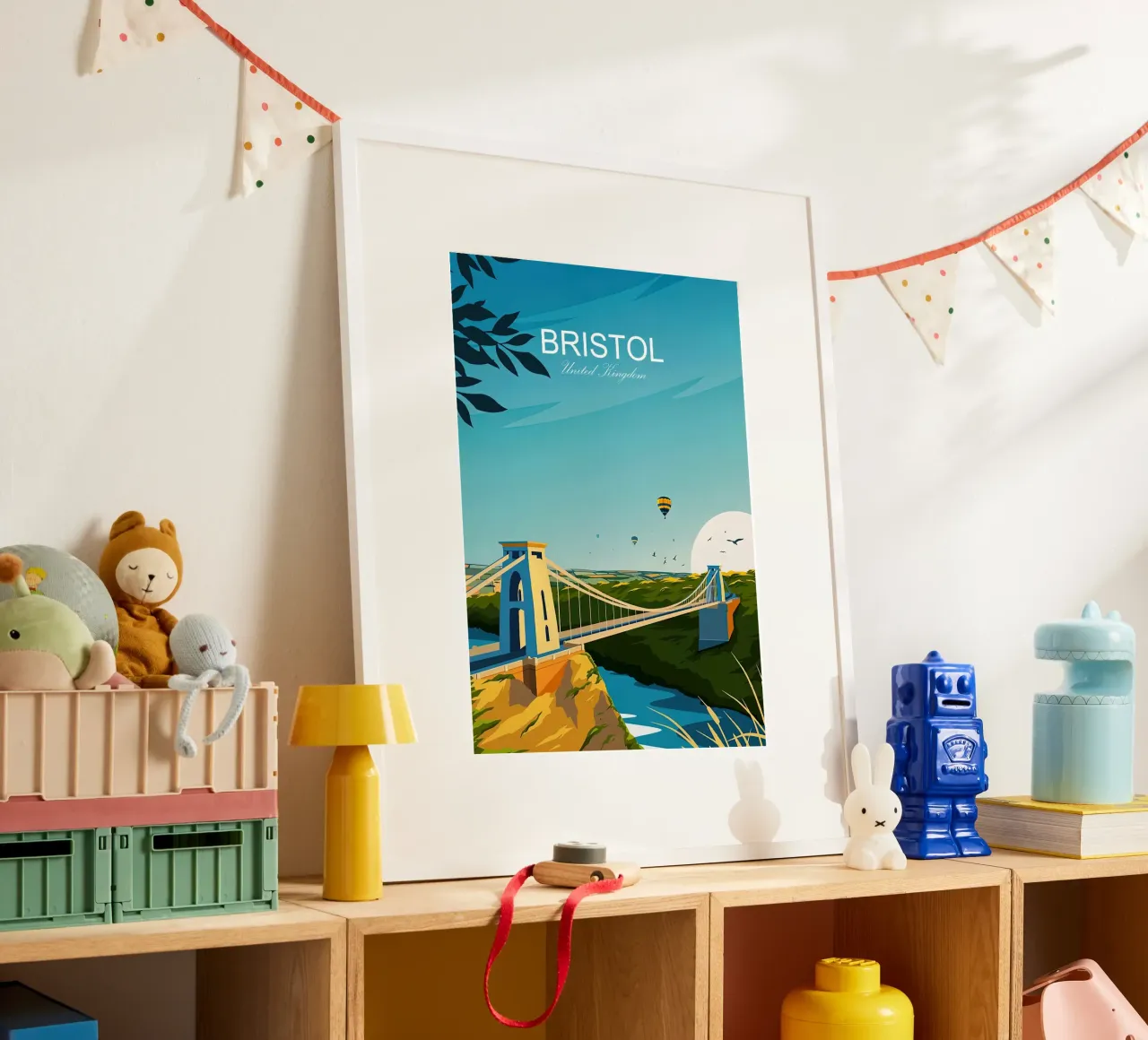 Stampa tradizionale di viaggi Bristol - Regno Unito poster da Liliestudio