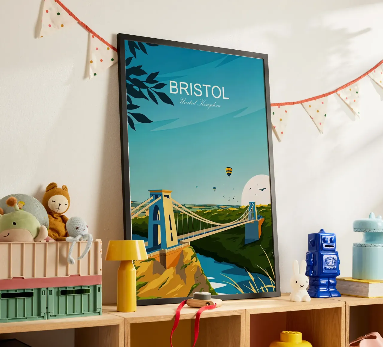 Stampa tradizionale di viaggi Bristol - Regno Unito poster da Liliestudio