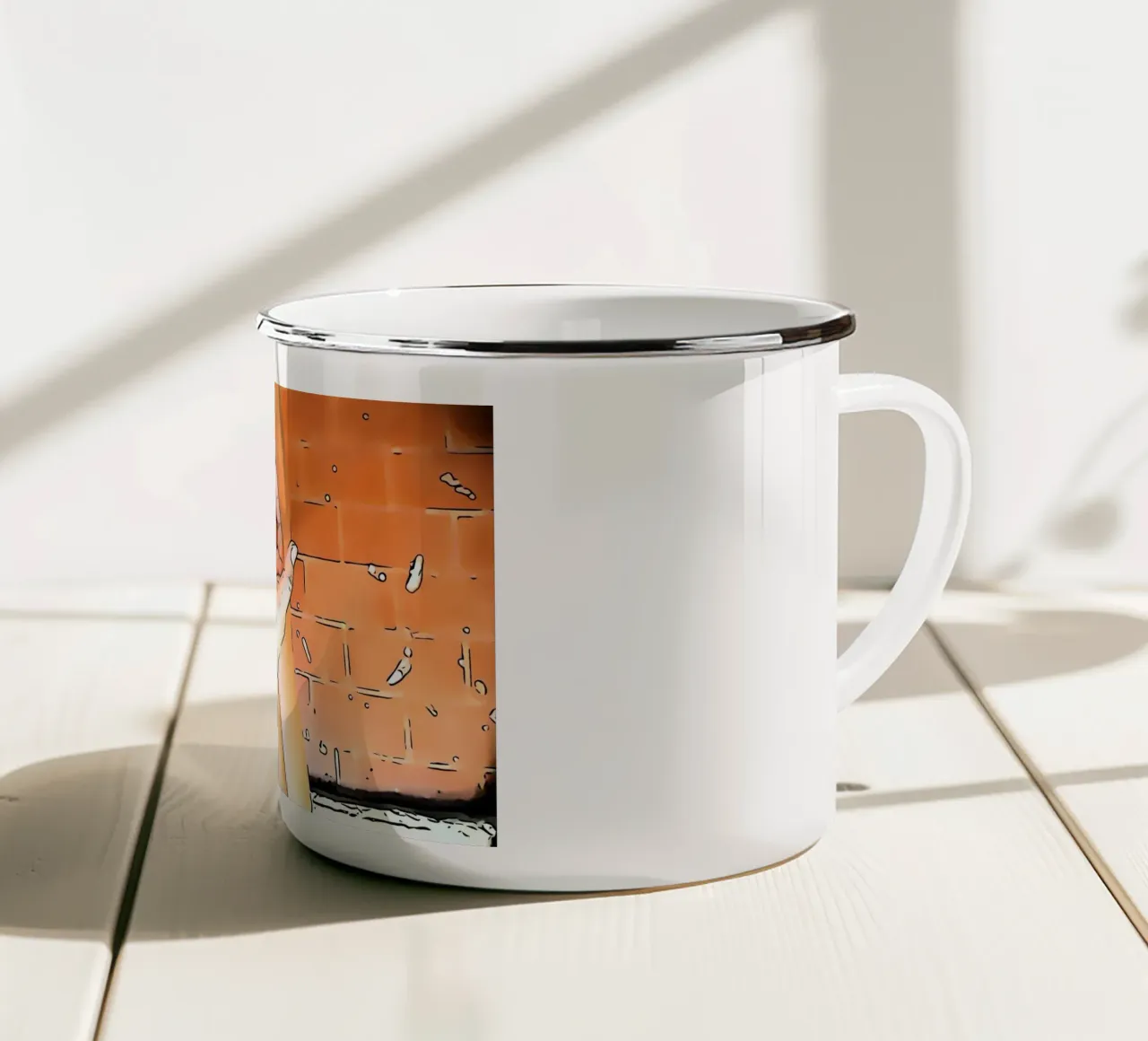 Un uccellino tazza in smalto da Massimo Frascogna