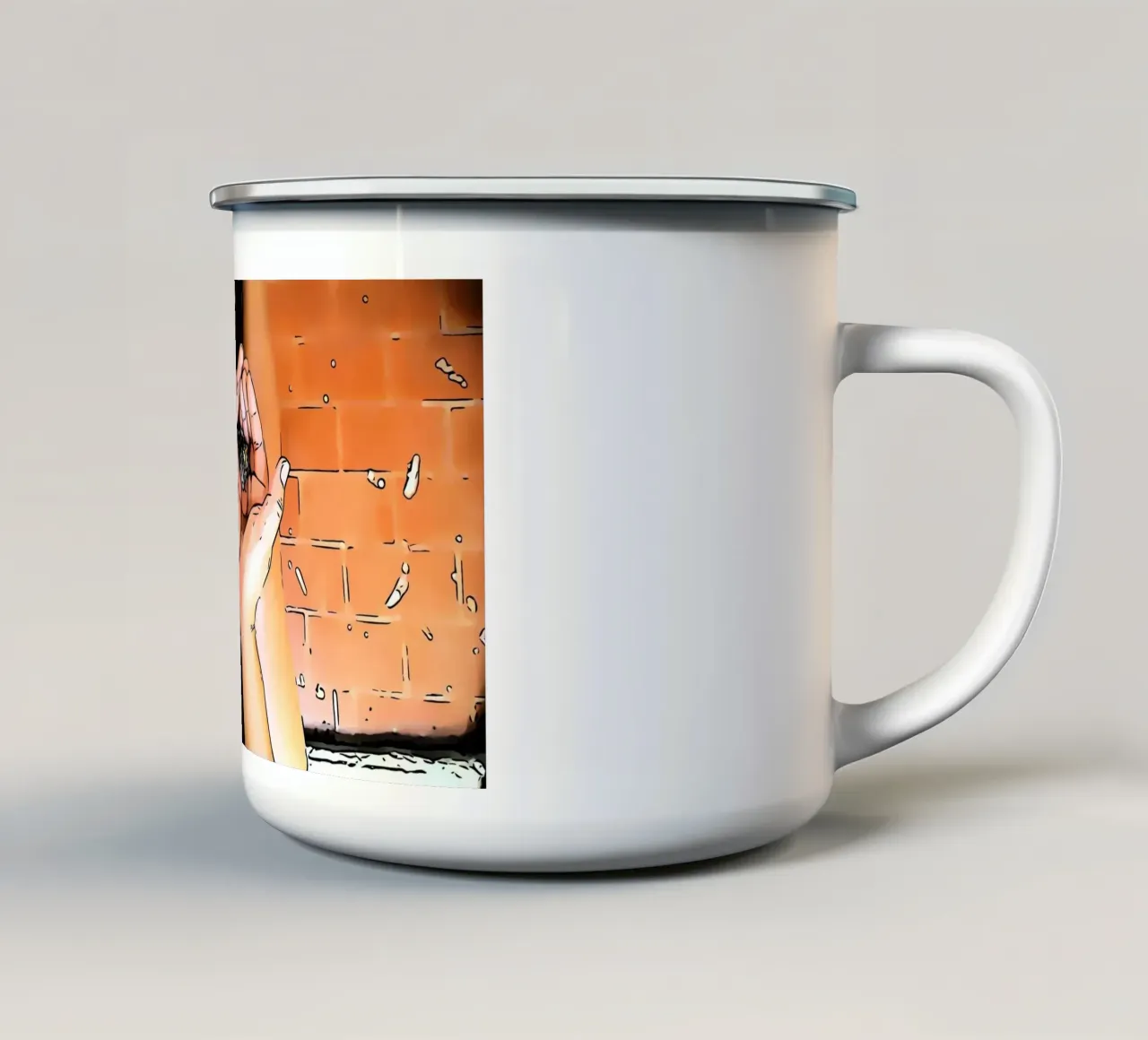 Un uccellino tazza in smalto da Massimo Frascogna