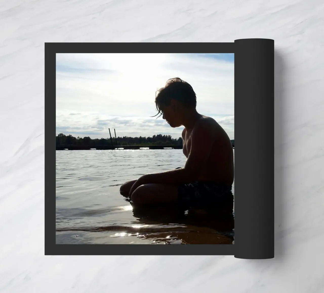 A boy doormat by Massimo Frascogna