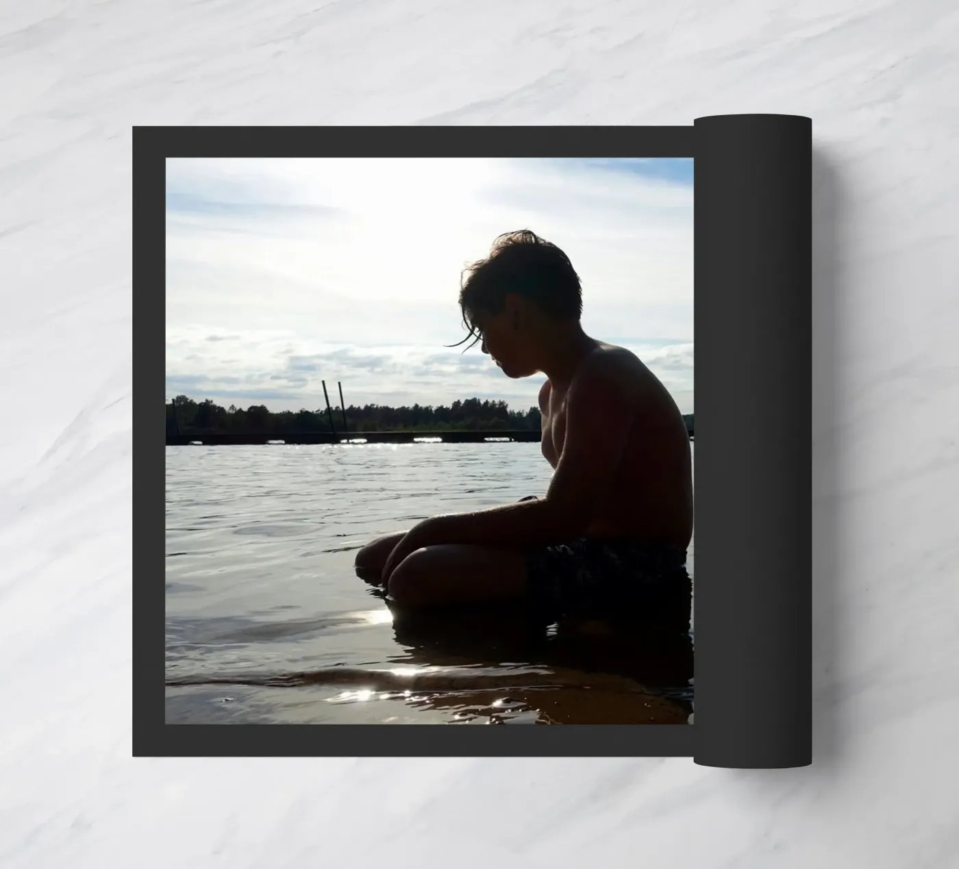 A boy Fußmatte von Massimo Frascogna