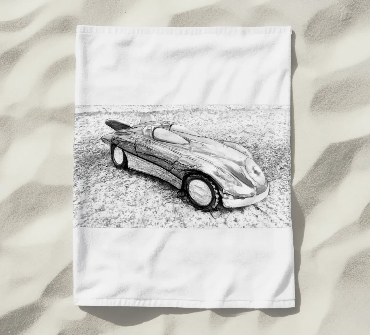 Ein Auto Strandtuch von Massimo Frascogna