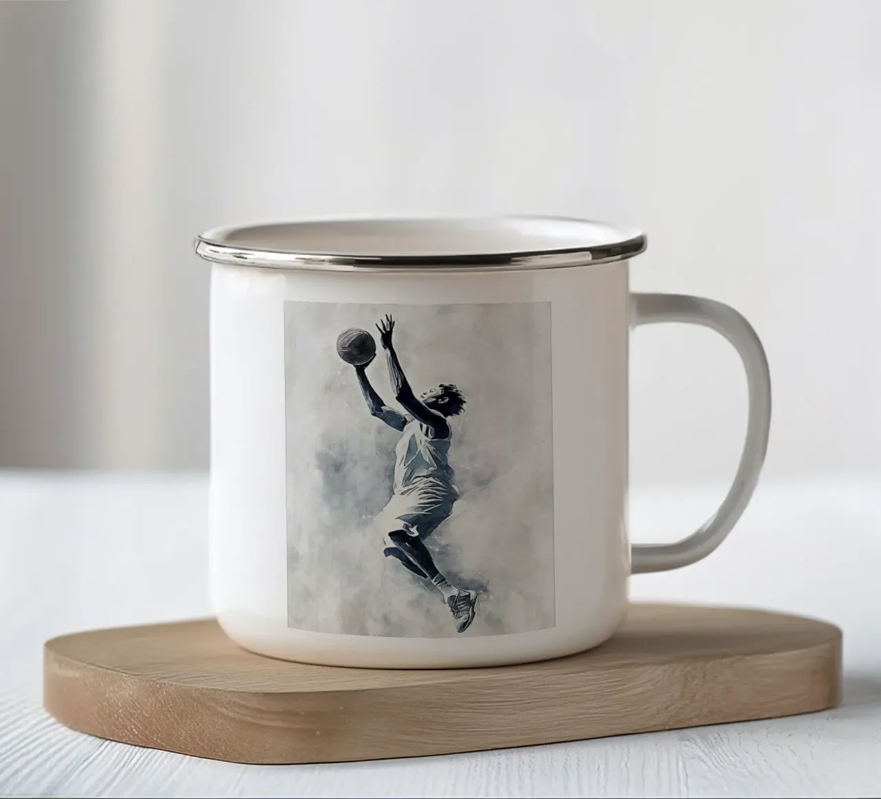Basketball art A tazza in smalto da Mateo