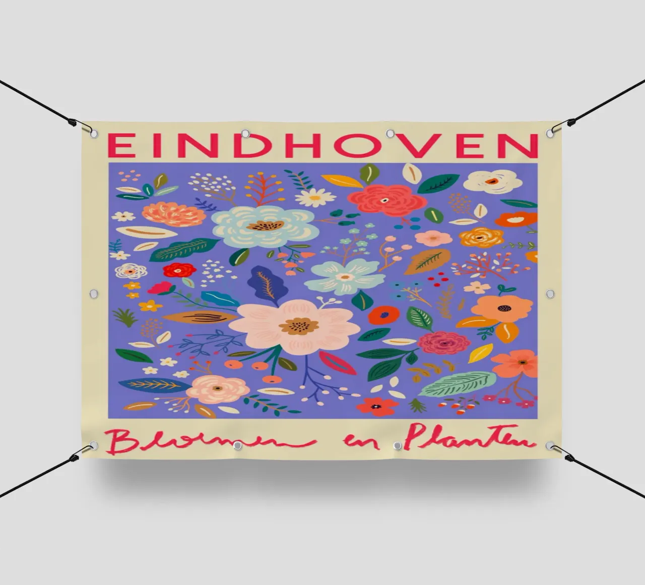 Mercato dei fiori di Eindhoven telo in pvc da Klia M_Art
