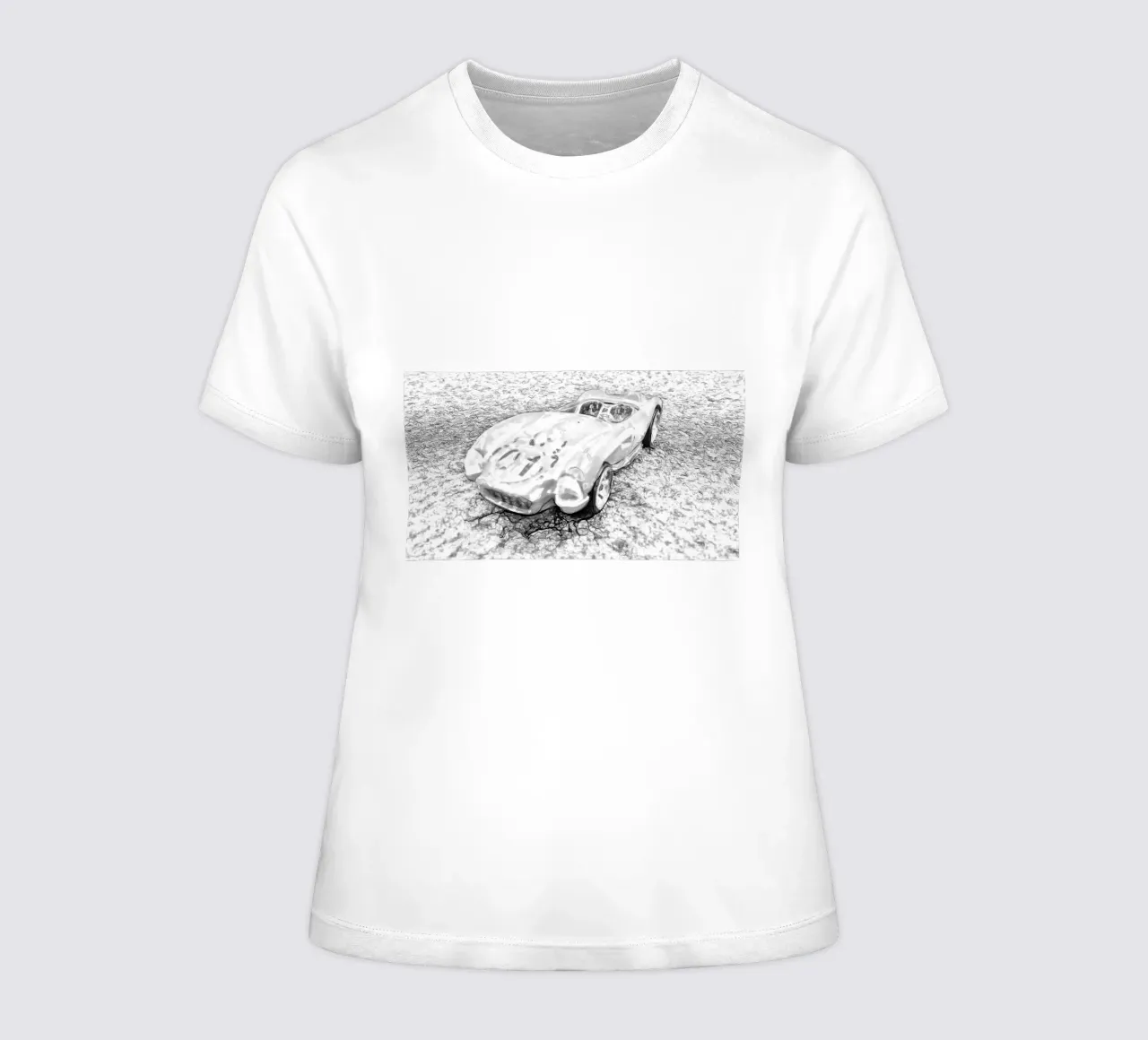 A car women's fitted t-shirt by Massimo Frascogna