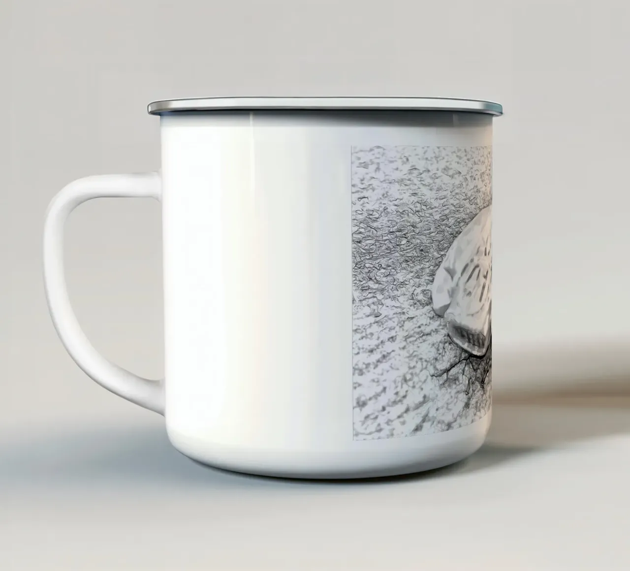 Una macchina tazza in smalto da Massimo Frascogna