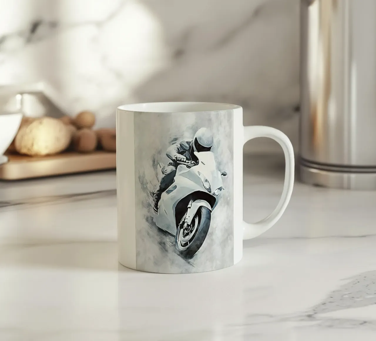 Motorcycle Racing art A ceramic mug by Mateo