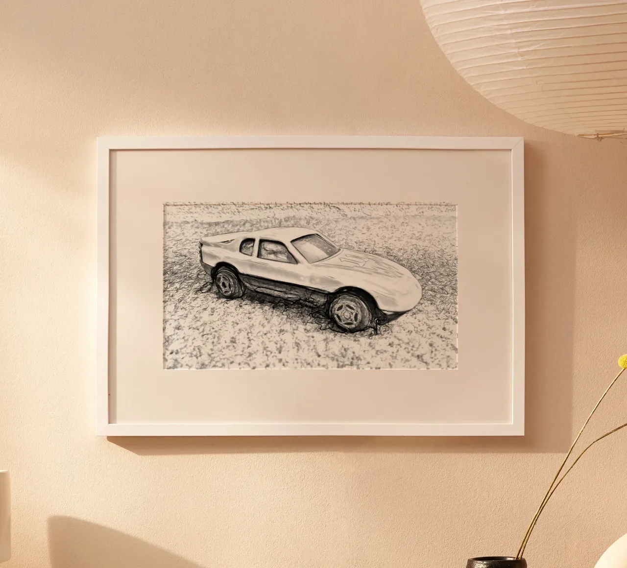 Una macchina poster con telaio in plastica da Massimo Frascogna