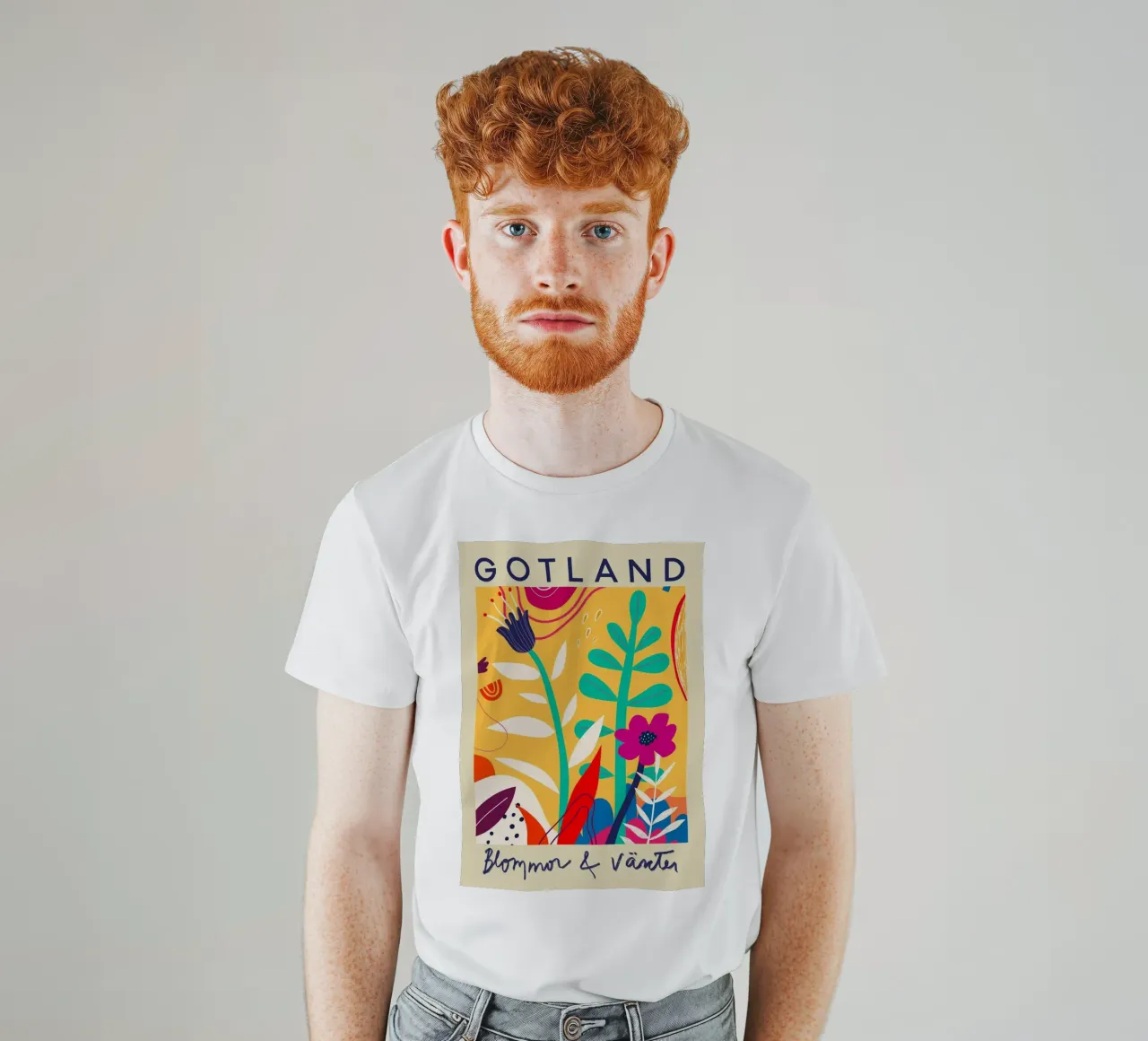 Mercado de flores de Gotland camiseta de Klia M_Art