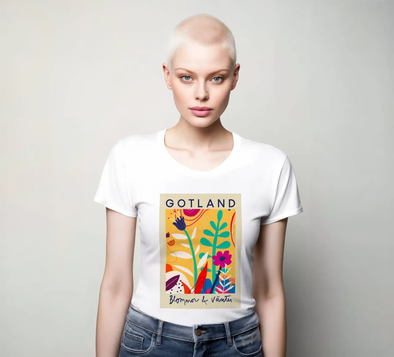 Mercato dei fiori di Gotland t-shirt da donna da Klia M_Art