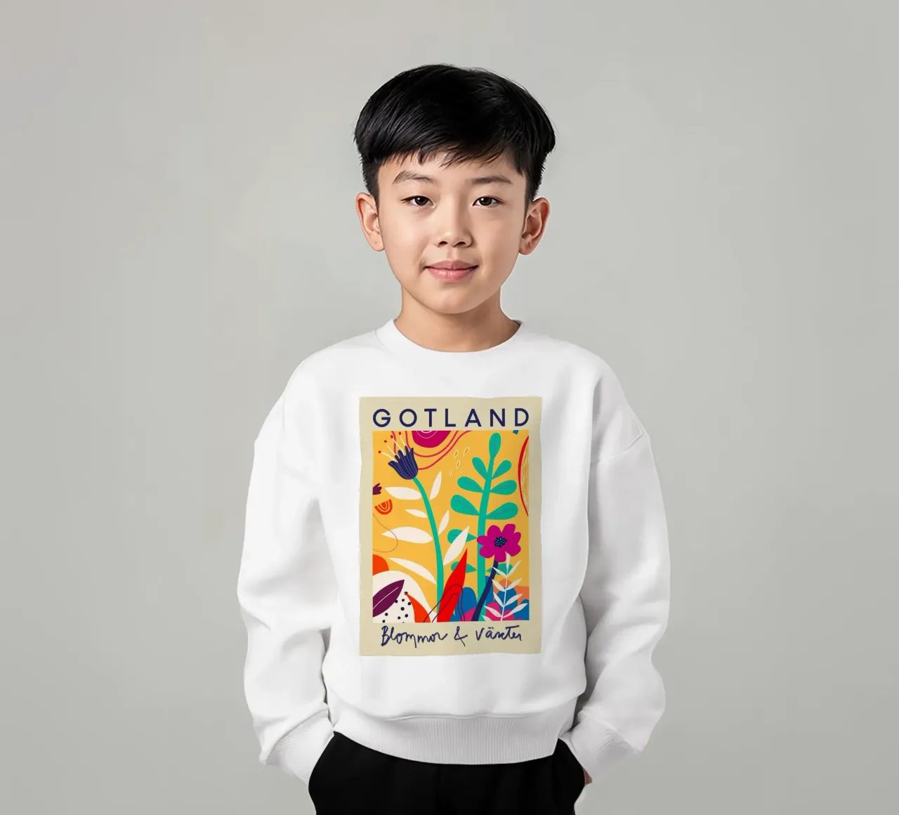 Mercato dei fiori di Gotland felpa bambino da Klia M_Art