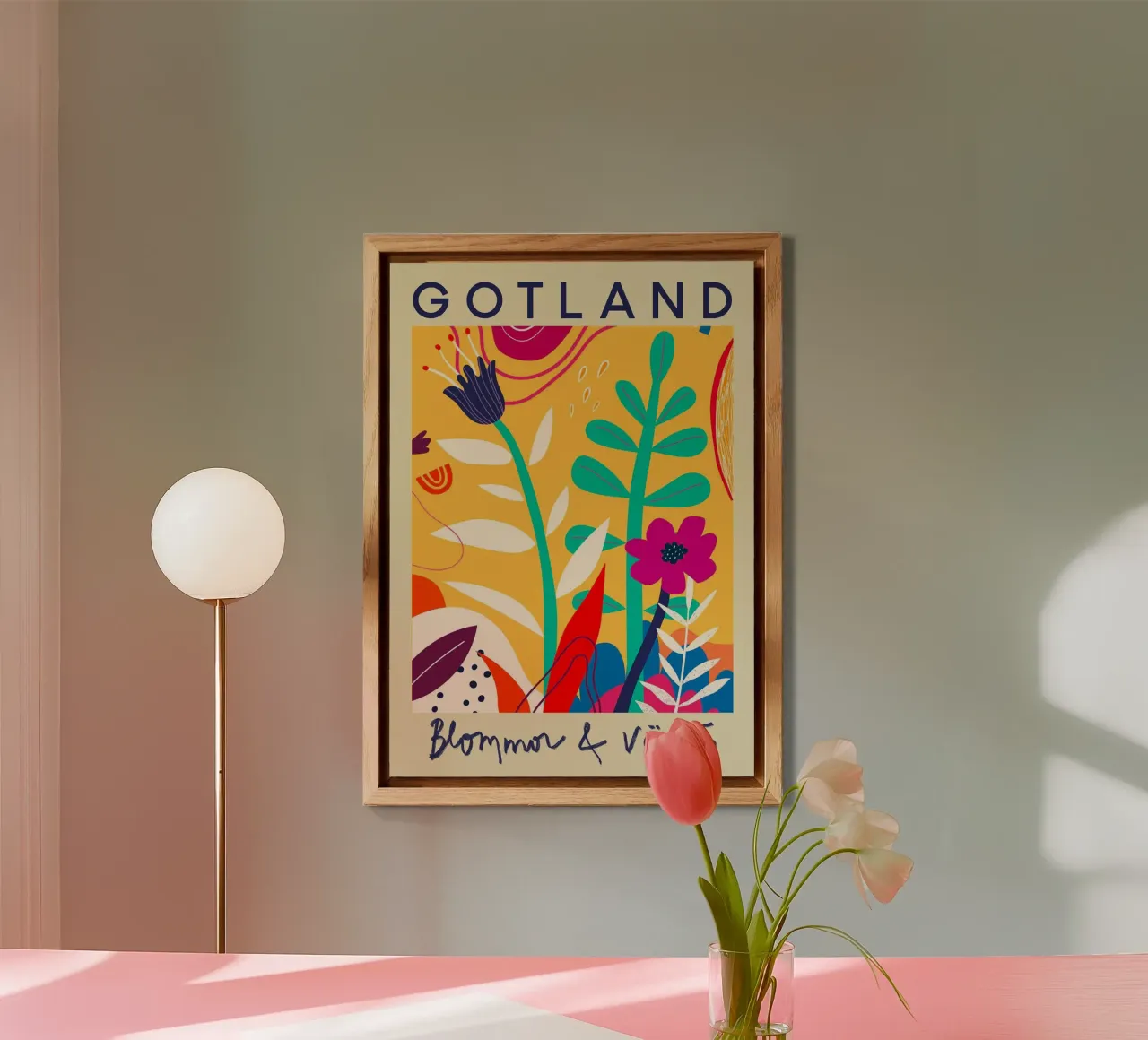 Mercato dei fiori di Gotland alluminio dibond da Klia M_Art
