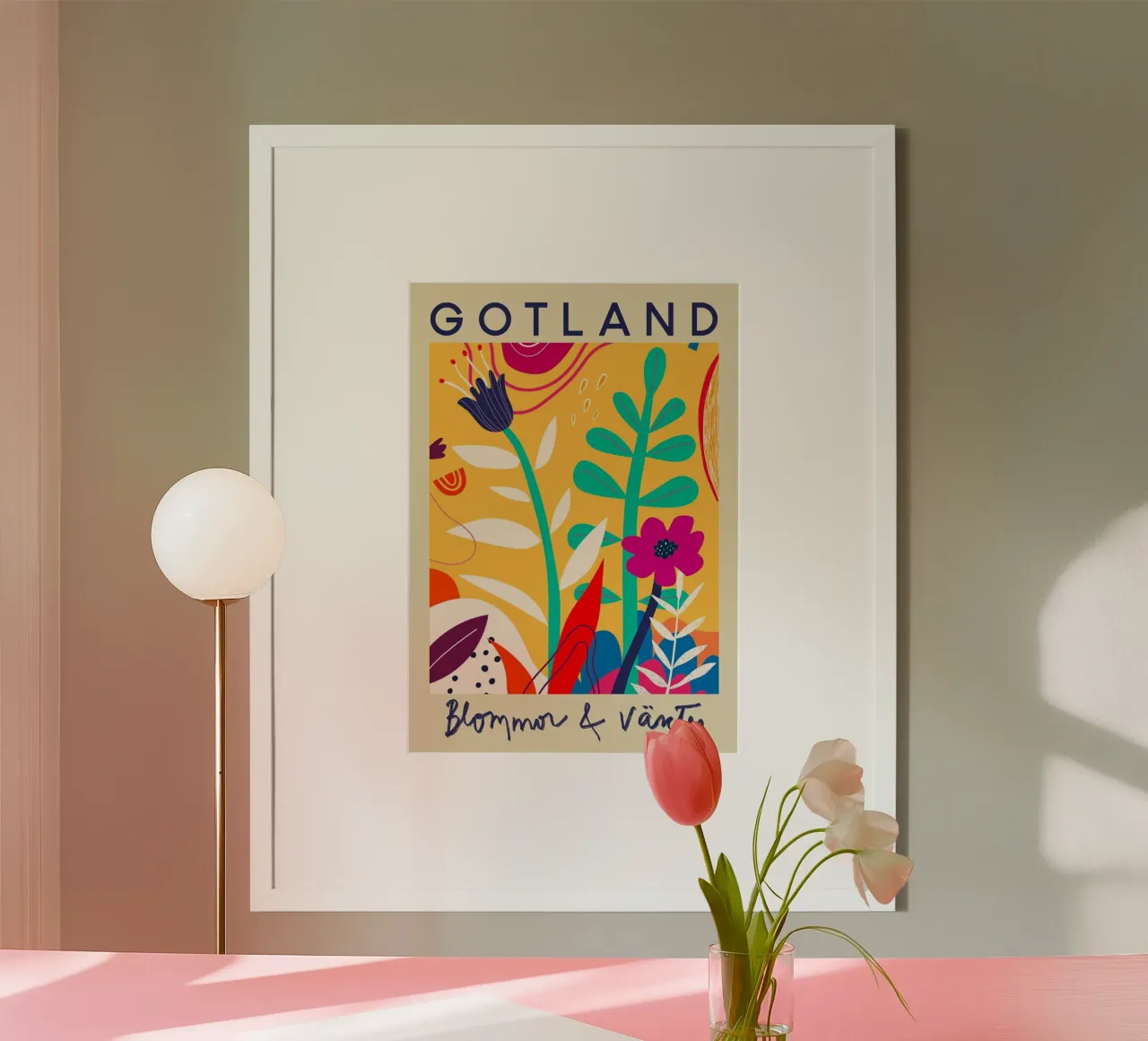 Mercato dei fiori di Gotland poster da Klia M_Art