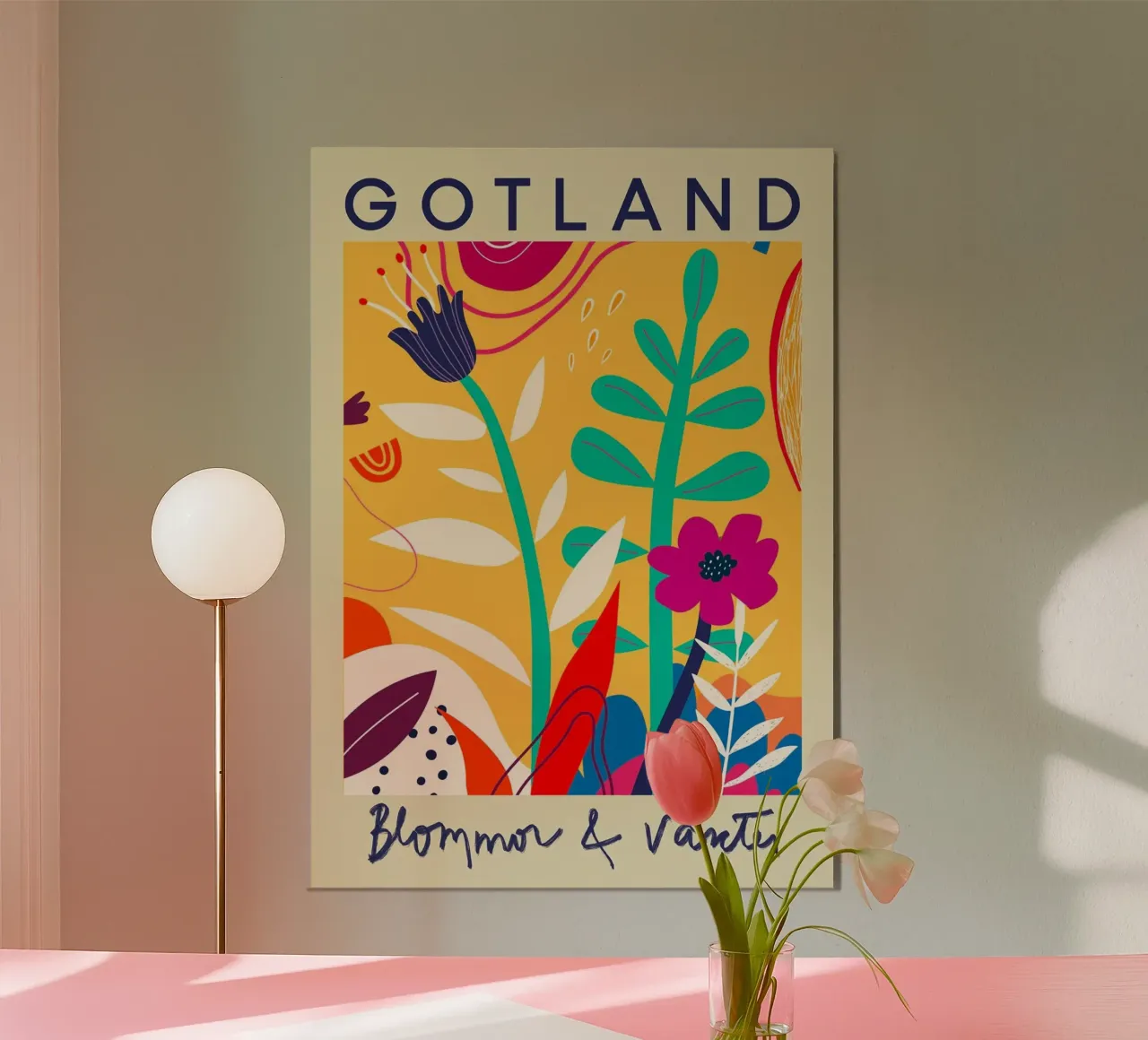 Mercato dei fiori di Gotland poster da Klia M_Art