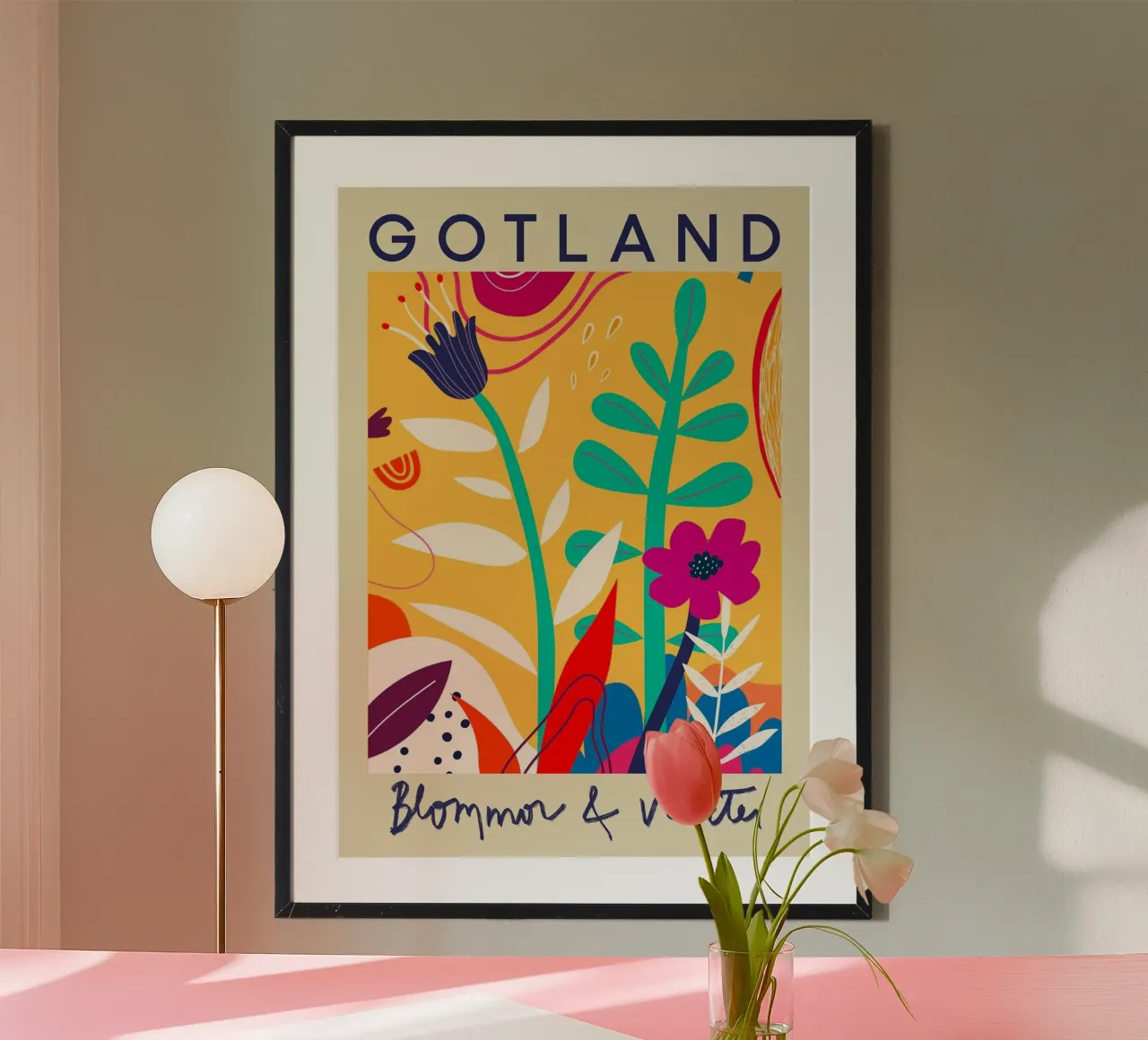 Mercato dei fiori di Gotland poster da Klia M_Art
