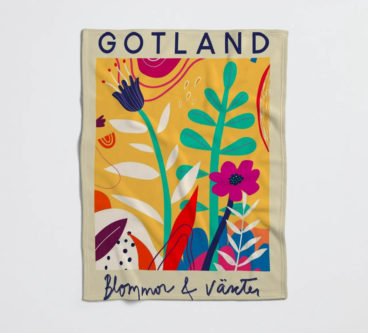 Mercato dei fiori di Gotland coperta in pile da Klia M_Art