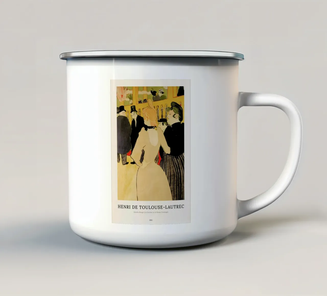 Henri de Toulouse-Lautrec - Moulin Rouge (La Goulue et la Mome Fromage) enamel mug by ARTOTHEK