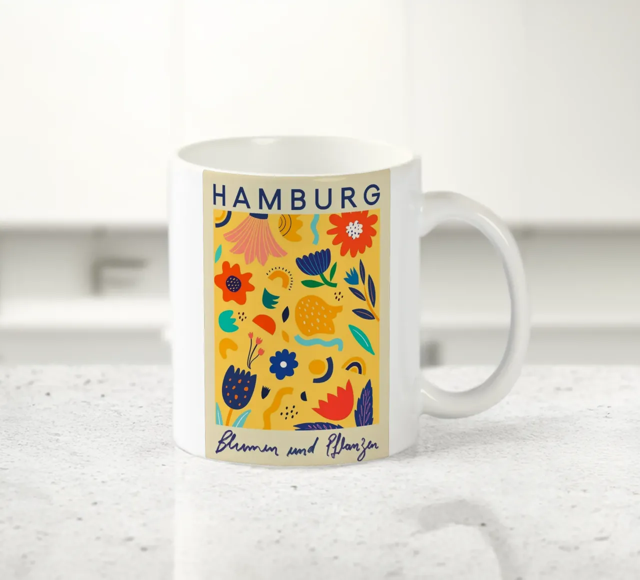 Mercato dei fiori di Amburgo tazza in ceramica da Klia M_Art