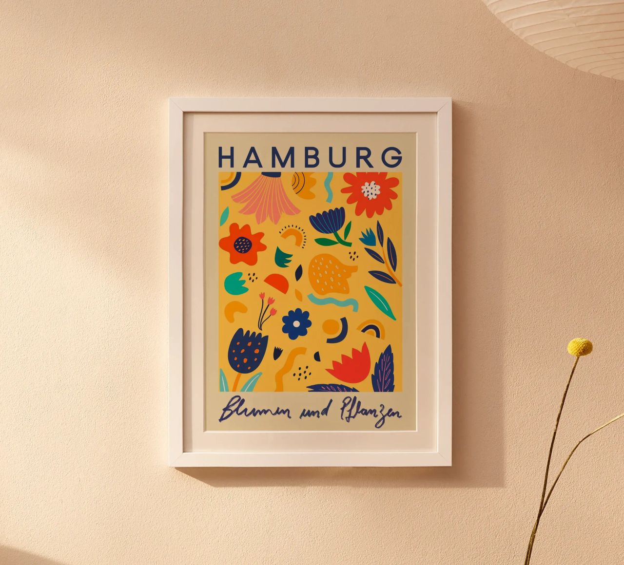 Hamburger Blumenmarkt Poster von Klia M_Art