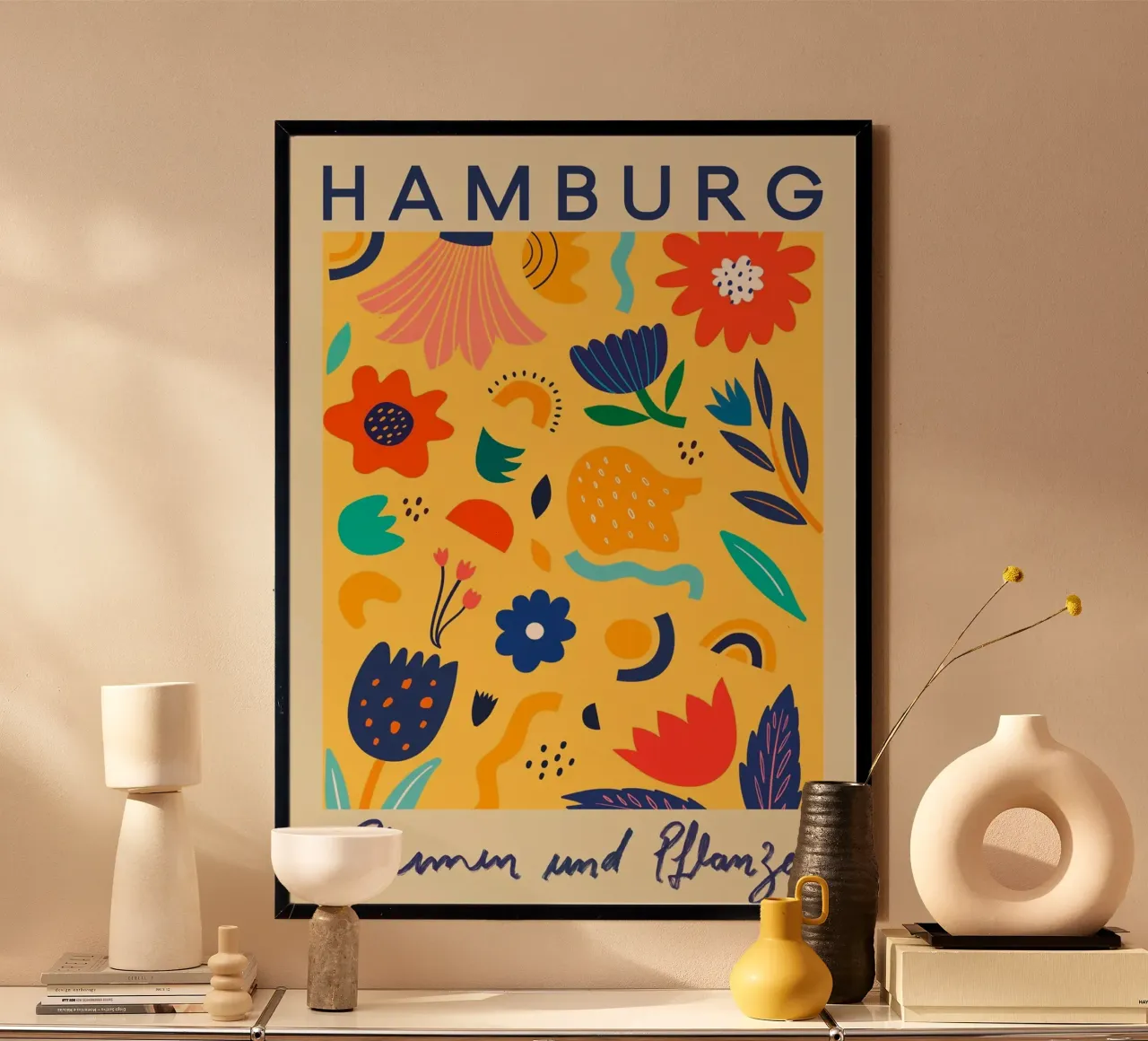 Mercato dei fiori di Amburgo carta hahnemühle da Klia M_Art