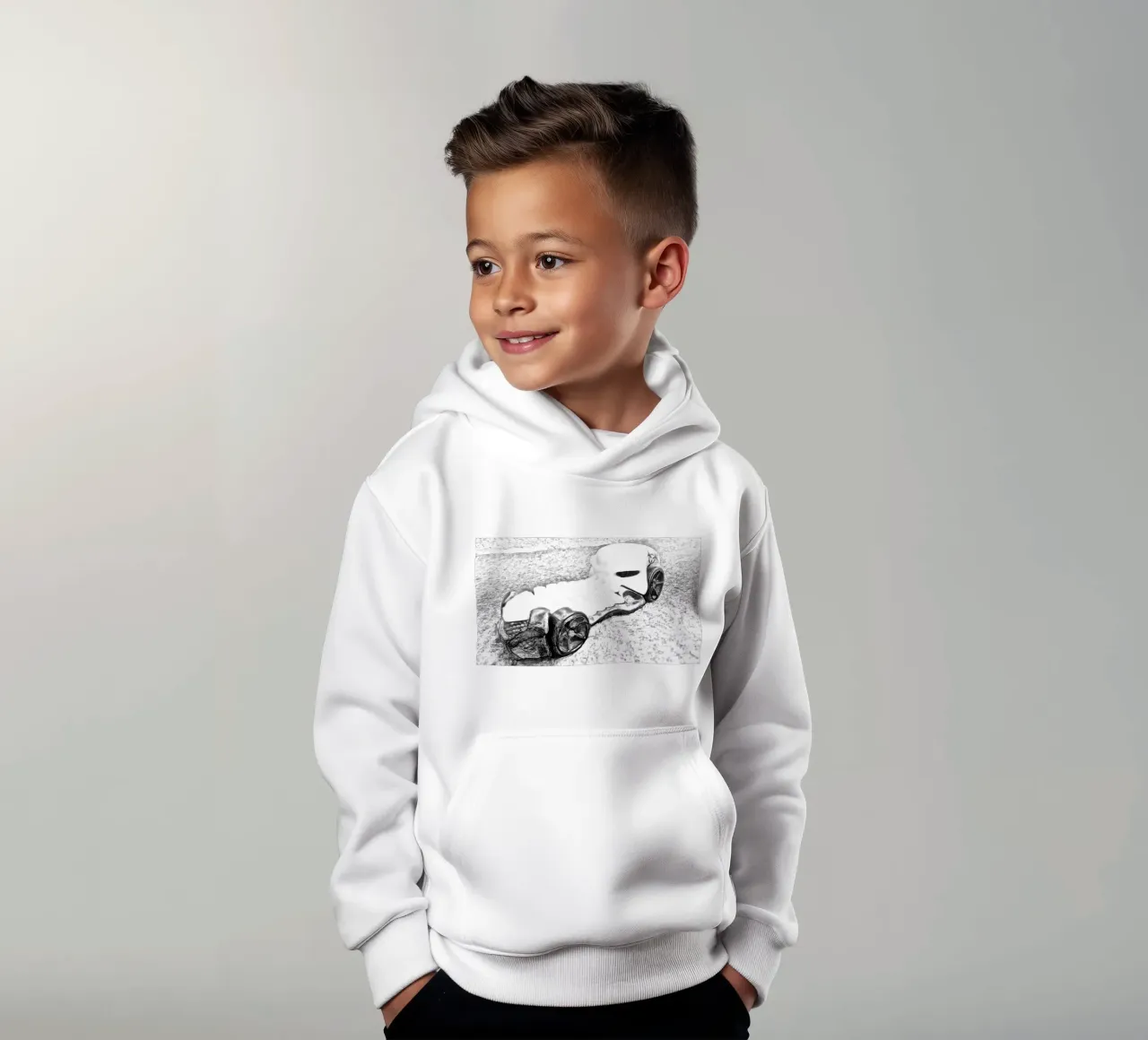 A car kids hoodie by Massimo Frascogna