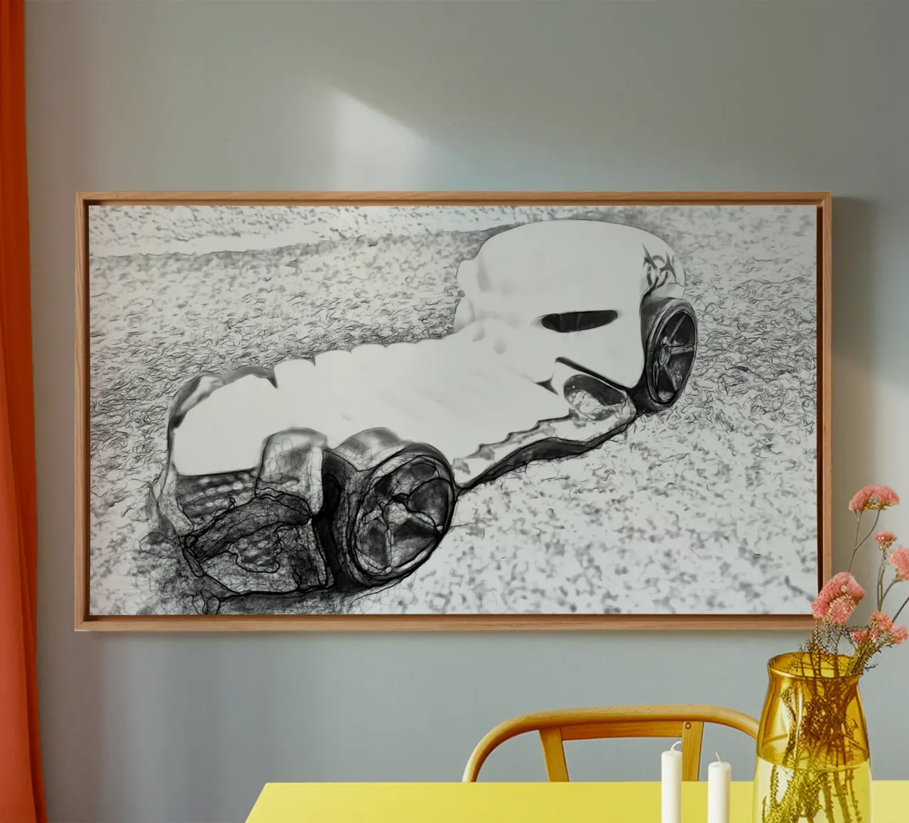 Een auto canvas met Baklijst van Massimo Frascogna