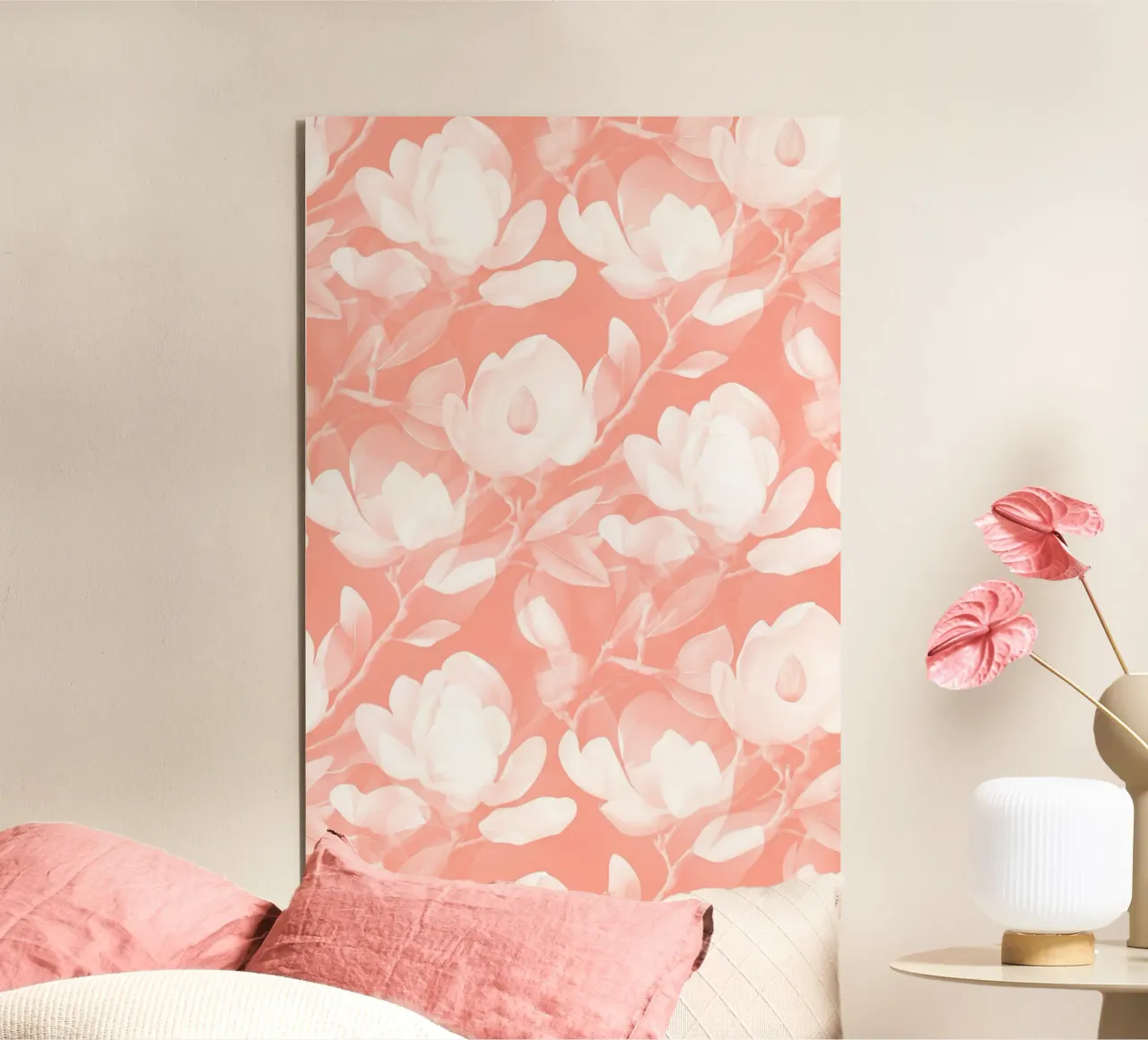 Lush Magnolia Peach alluminio dibond da SilverPegasus