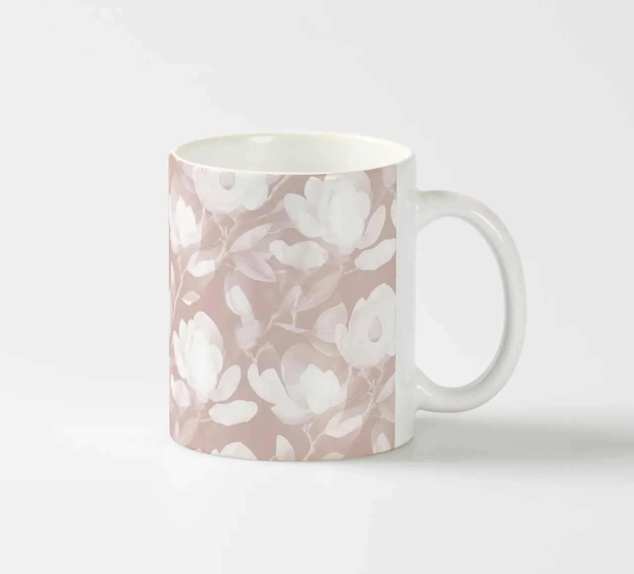 Lush Magnolia Taupe tazza in ceramica da SilverPegasus