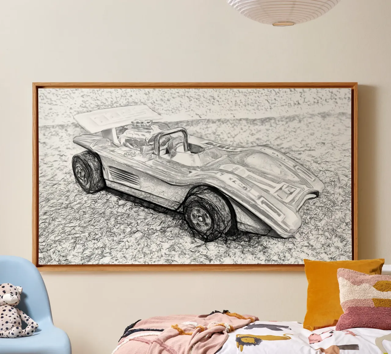 Een auto canvas met Baklijst van Massimo Frascogna