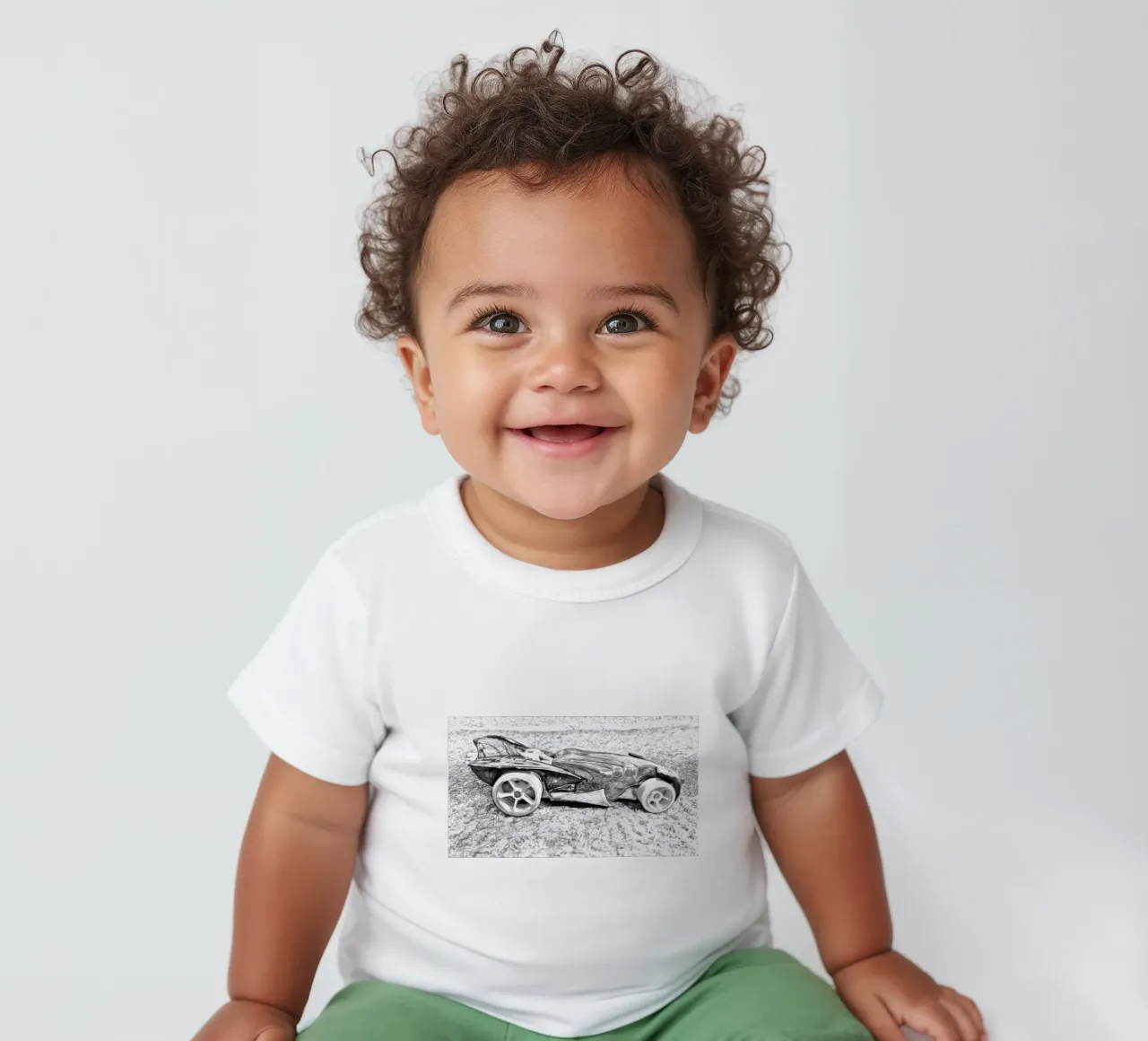 A car baby t-shirt by Massimo Frascogna