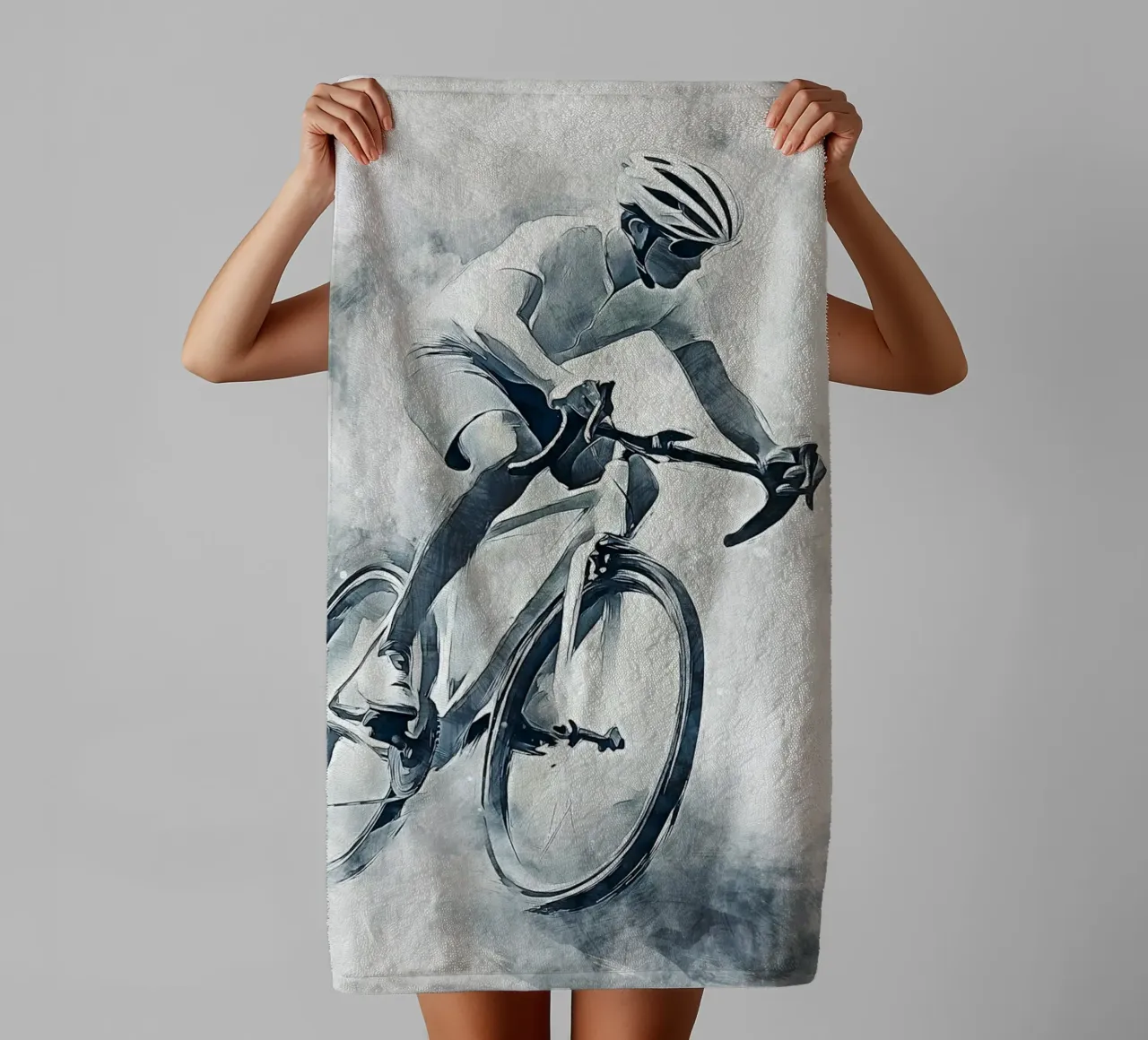 Cycling art B asciugamano da bagno da Mateo