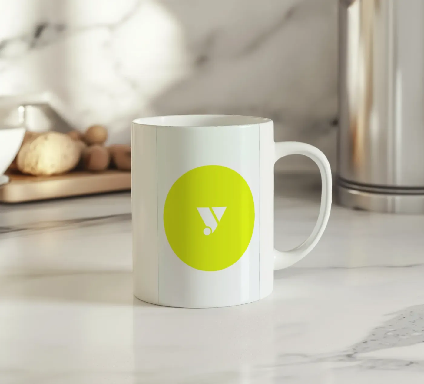 Yellow ceramic mug by Oh Darling