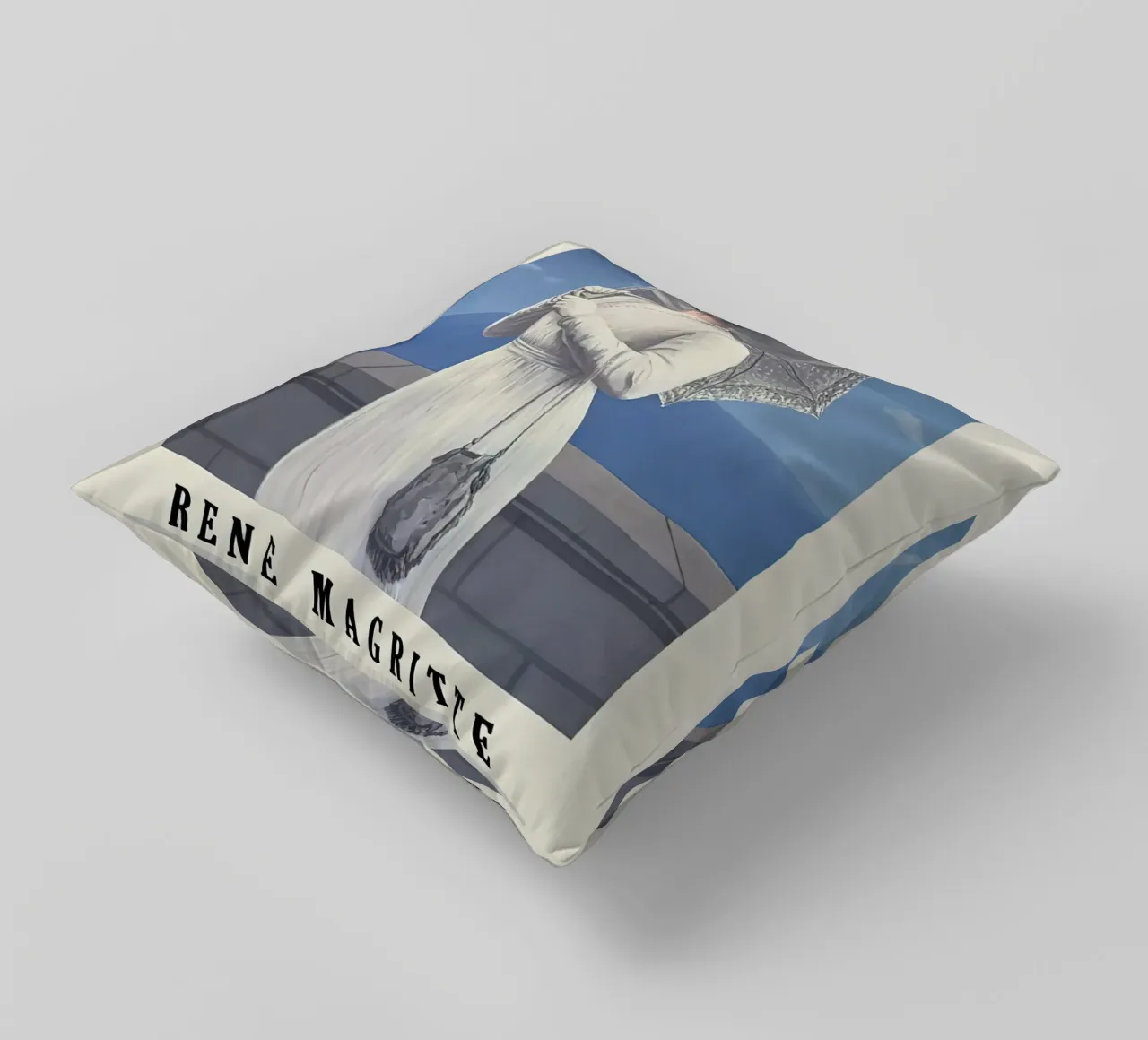 Rene Magritte-The Great War decorative cushion by Michel Studio