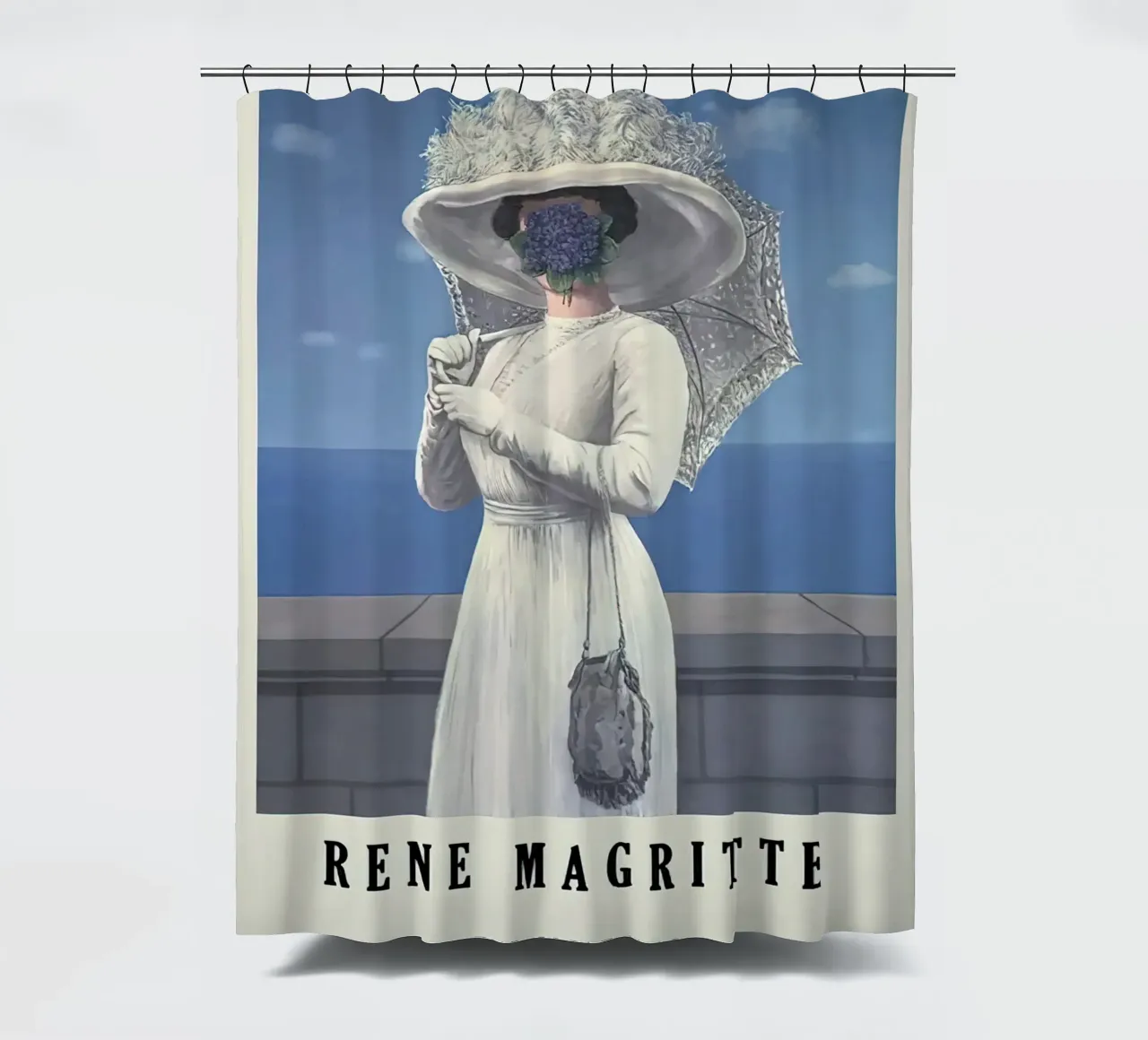 Rene Magritte-The Great War shower curtain by Michel Studio