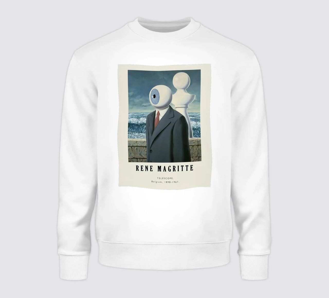 Rene Magritte-Telescope felpa da Michel Studio