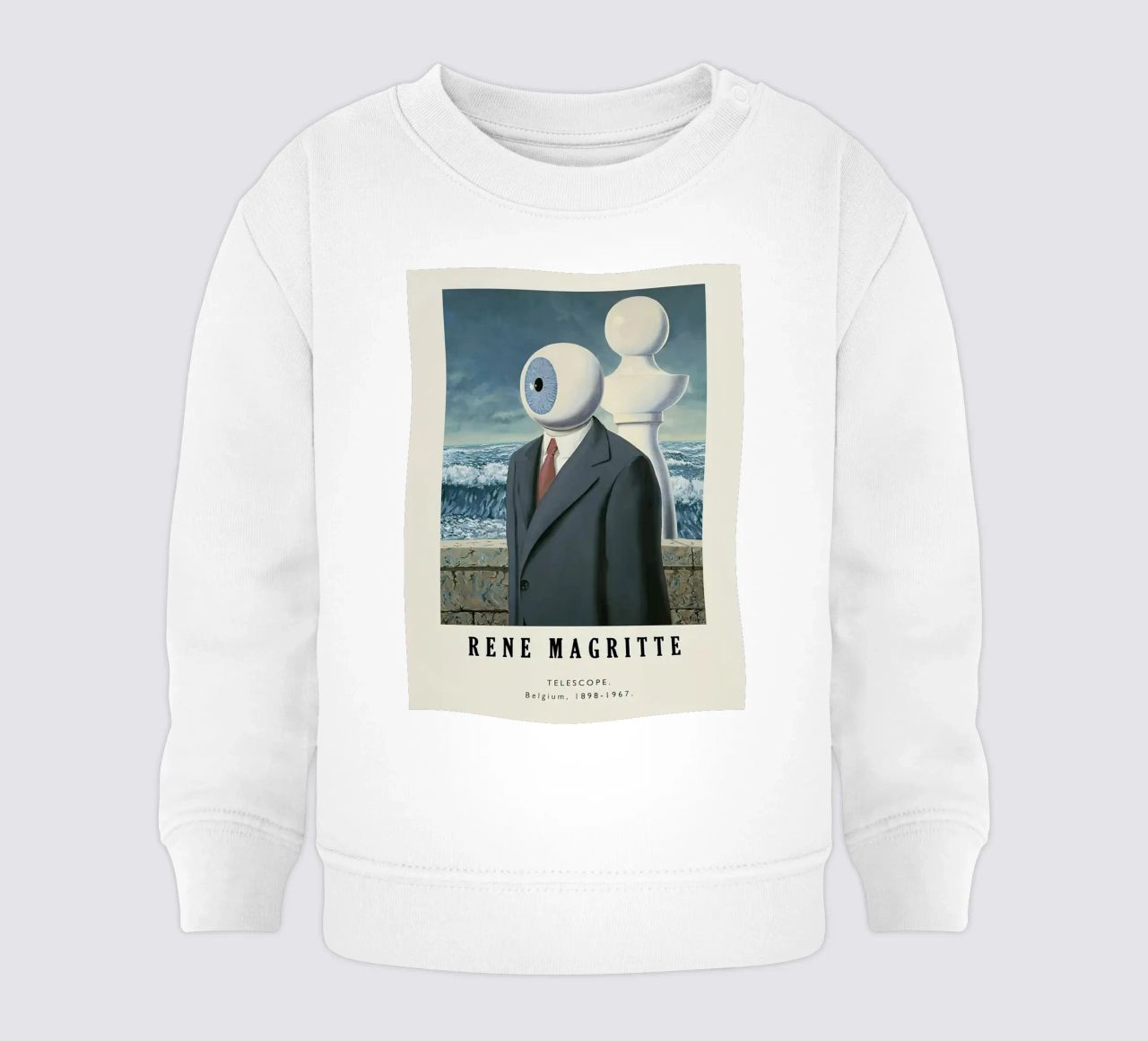 Rene Magritte-Telescope felpa neonato da Michel Studio