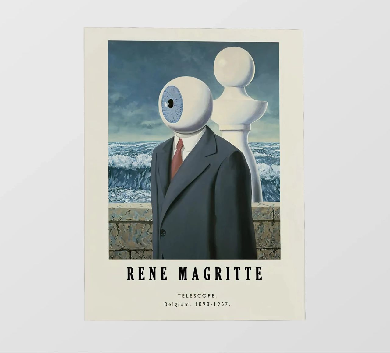 Rene Magritte-Telescope pellicola backlit da Michel Studio