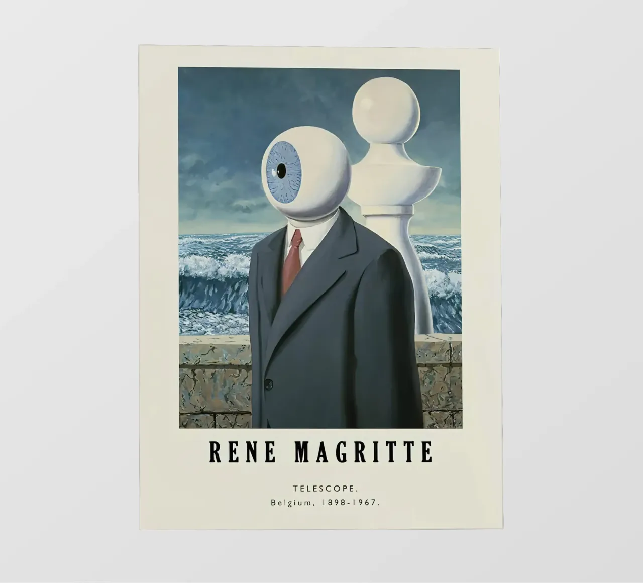Rene Magritte-Telescope pellicola backlit da Michel Studio