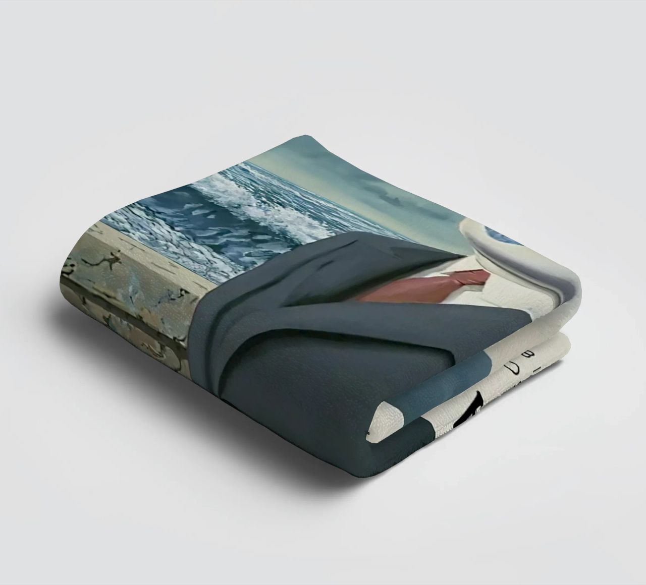 René Magritte-Telescope serviette de bain de Michel Studio
