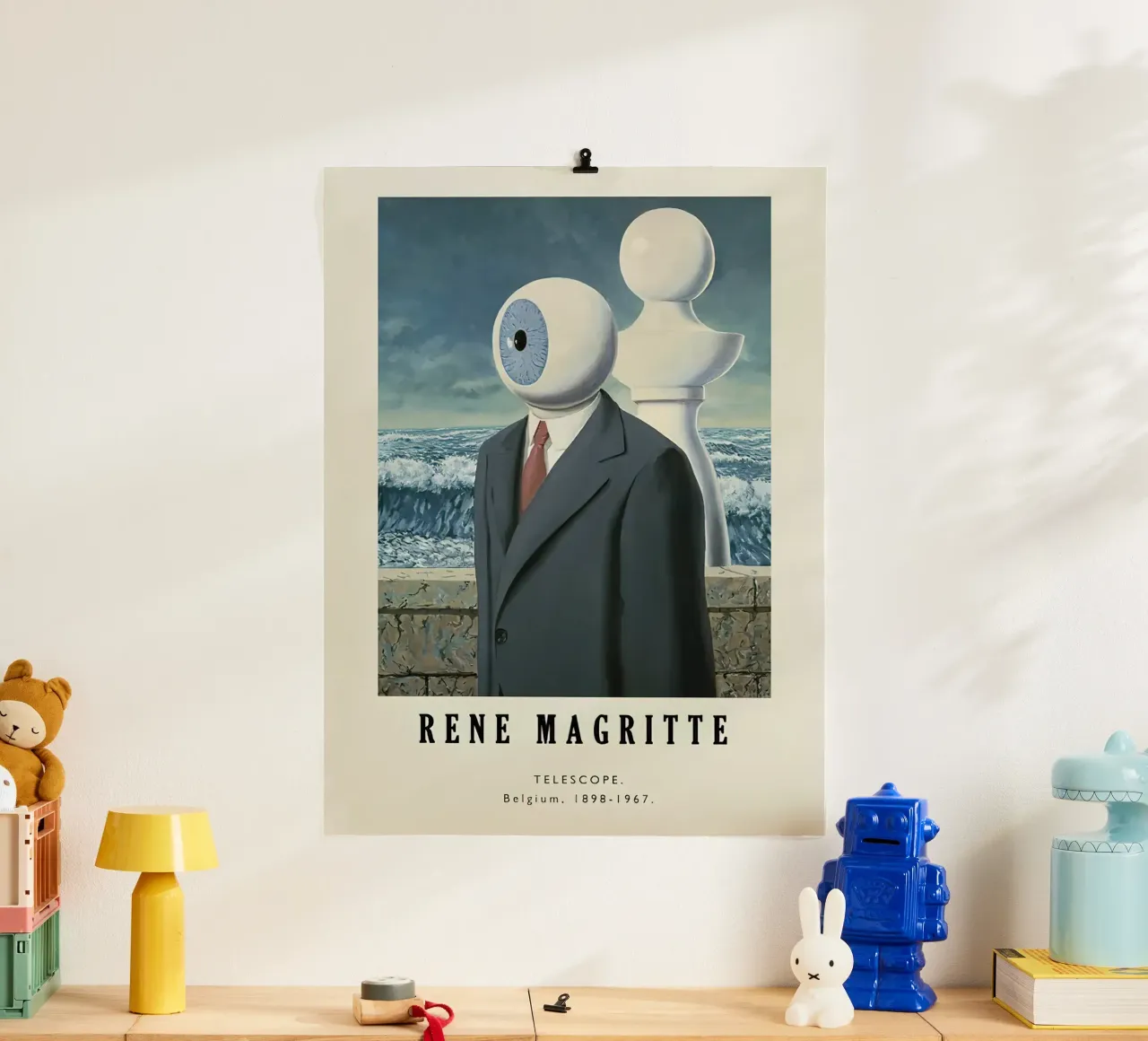 Rene Magritte-Telescope poster da Michel Studio