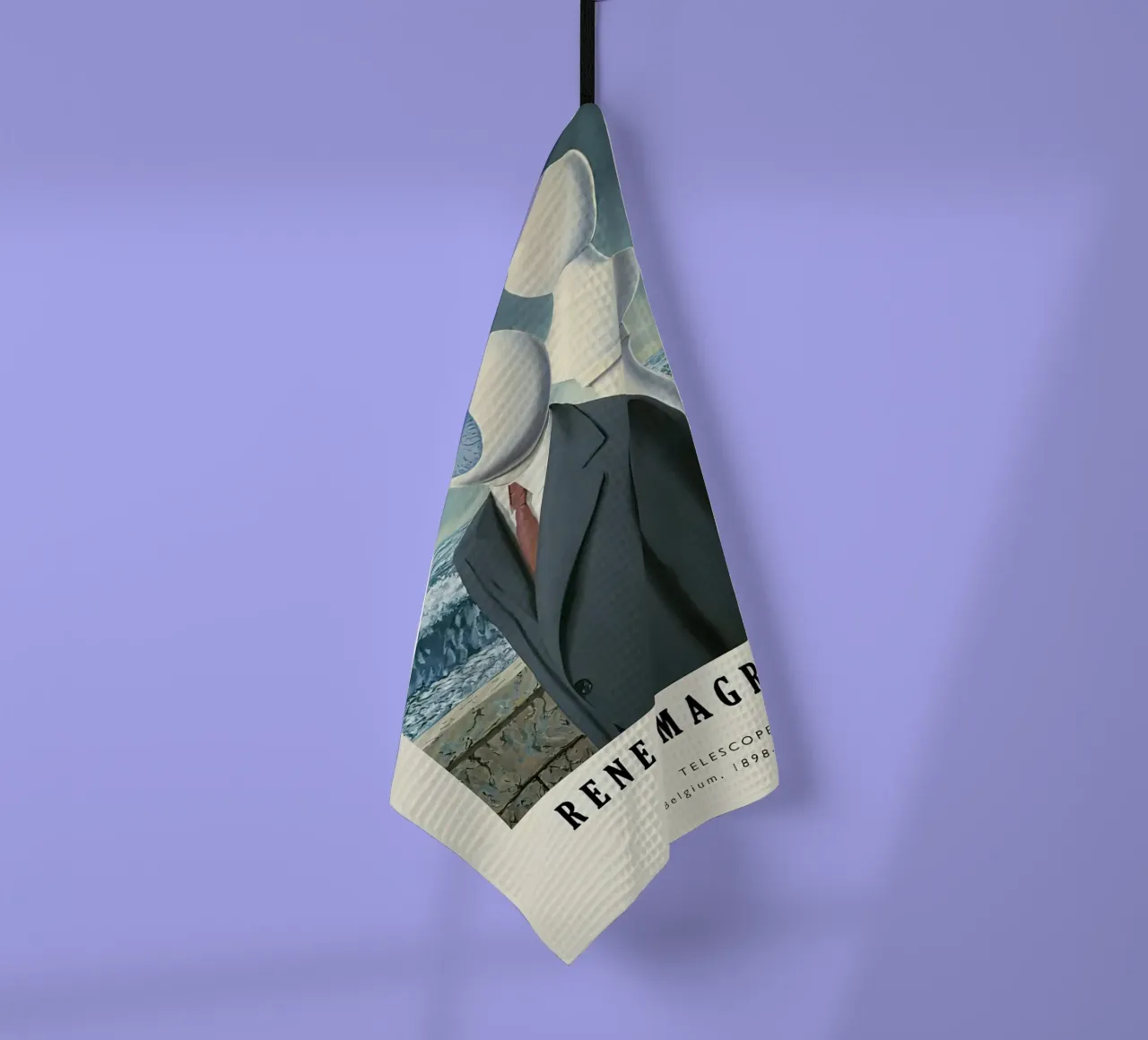 Rene Magritte-Teleskop Geschirrtuch von Michel Studio