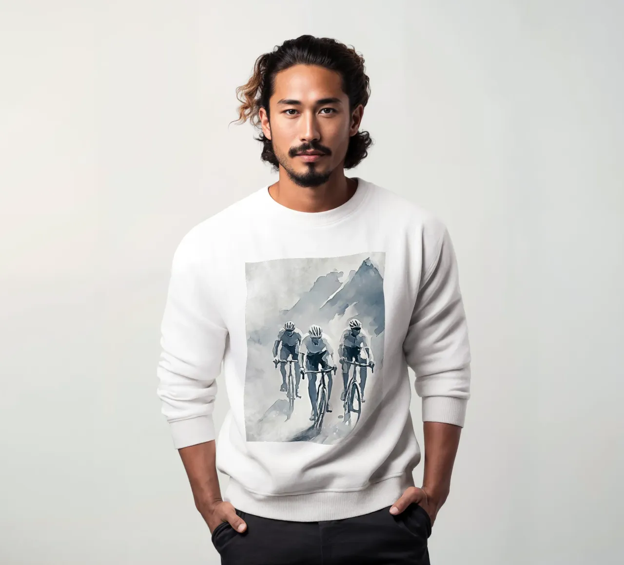 Cycling Mountains art felpa da Mateo