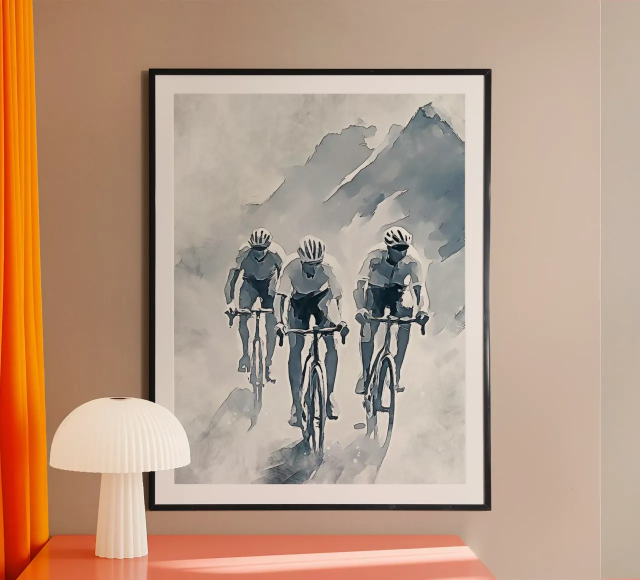 Cycling Mountains art carta hahnemühle da Mateo