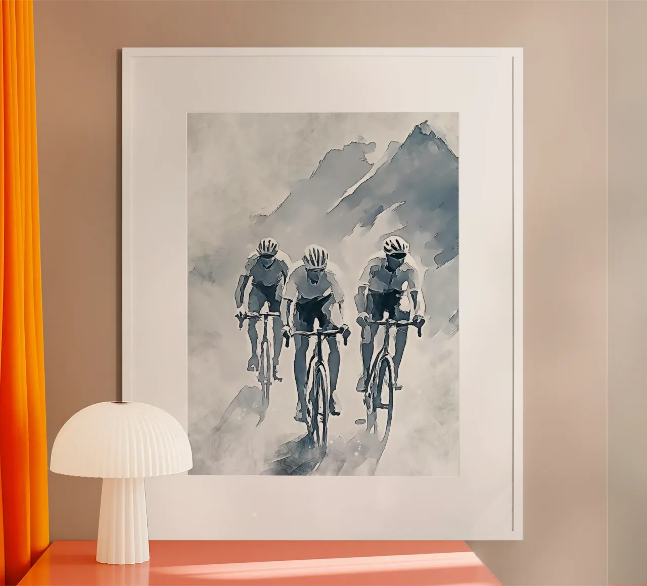 Cycling Mountains art carta hahnemühle da Mateo