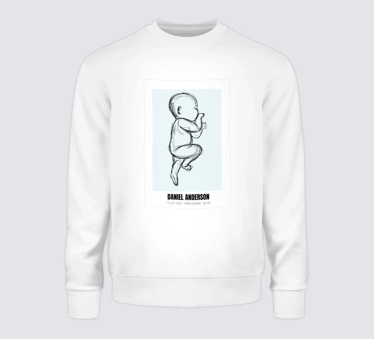 Dessin de bébé avec dates - unique & personnel sweat de FRAMELY