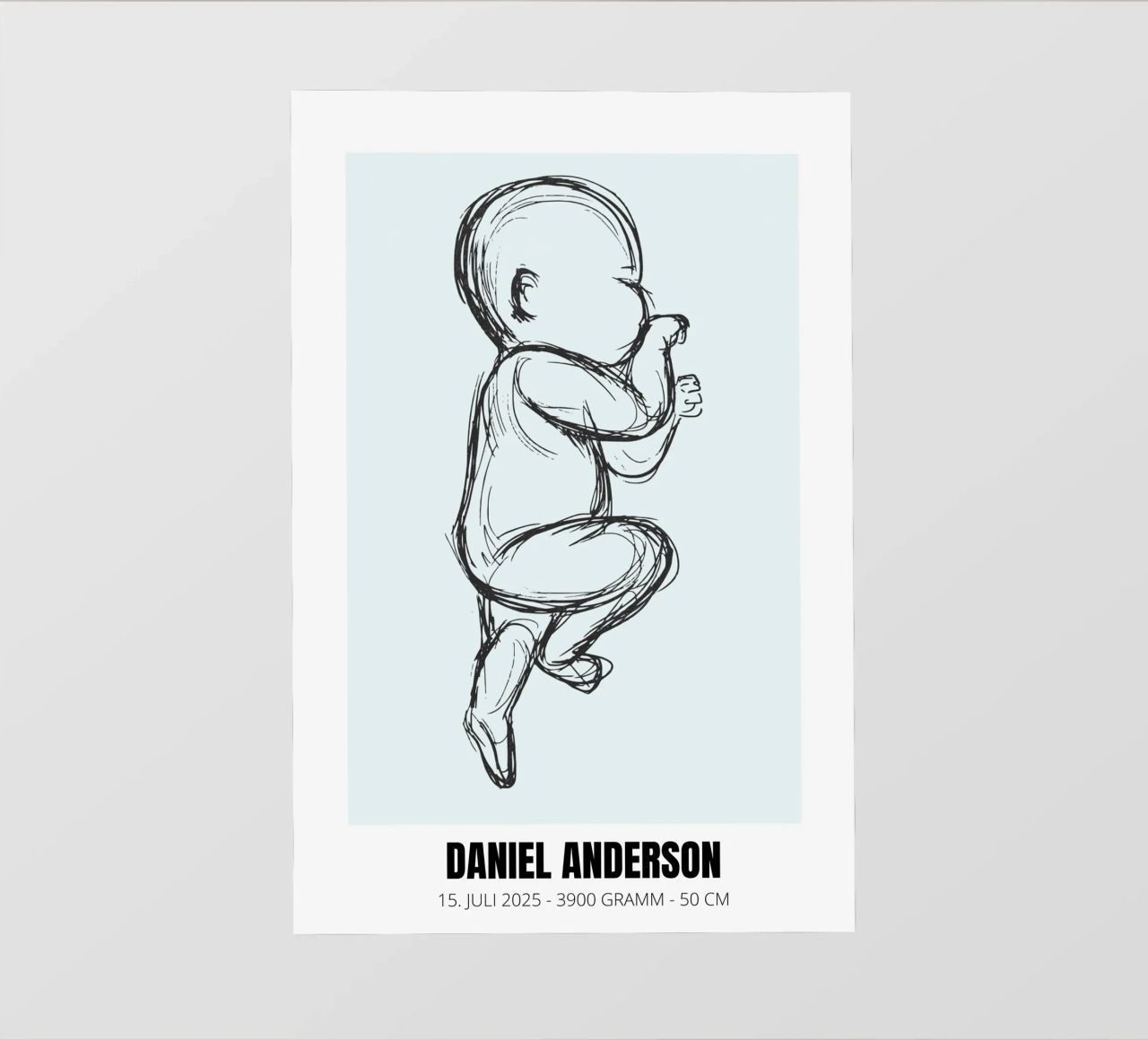 Dessin de bébé avec dates - unique & personnel bâche pvc de FRAMELY