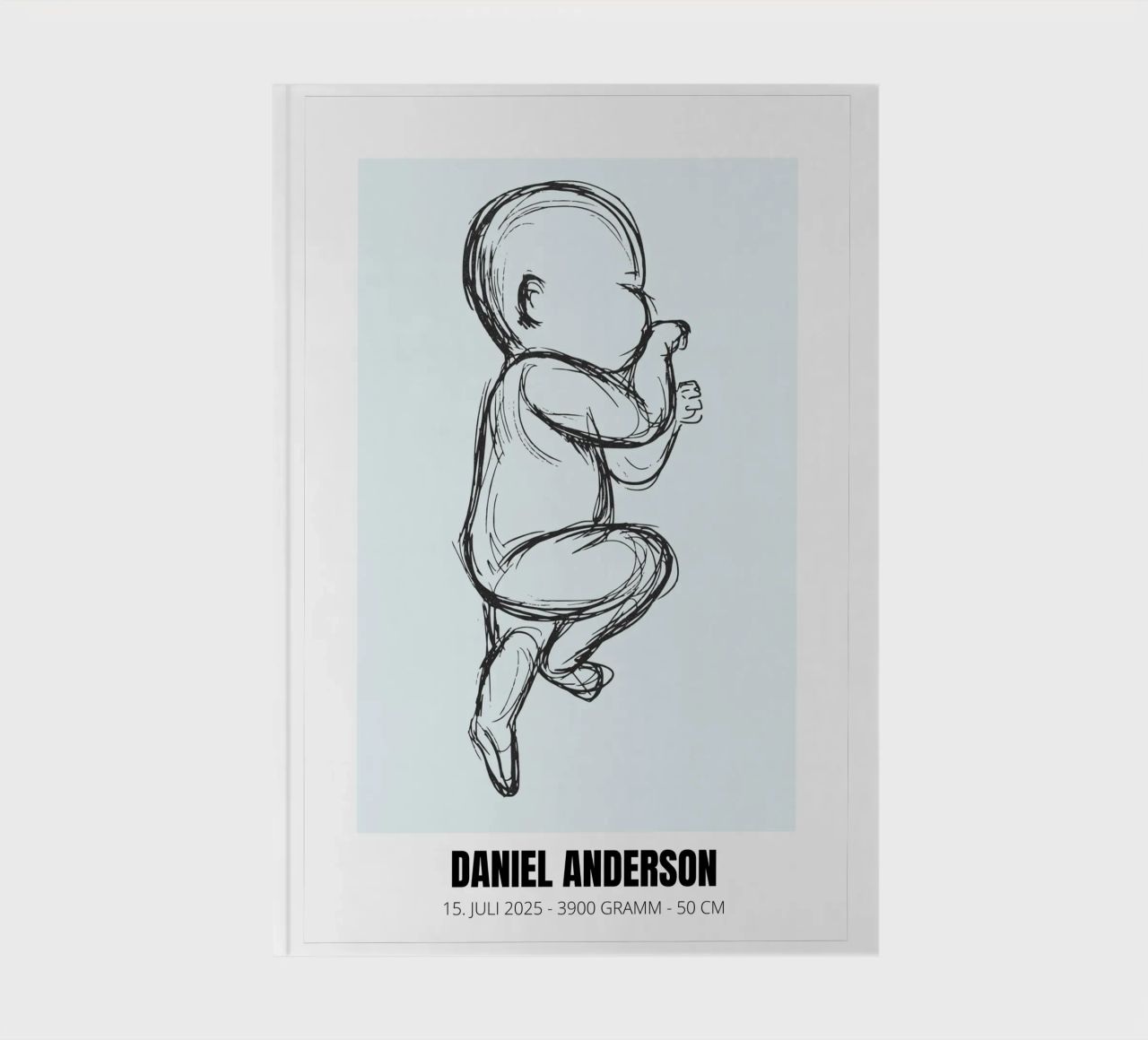 Dessin de bébé avec dates - unique & personnel carnet de notes de FRAMELY