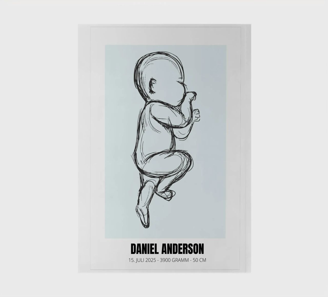 Dessin de bébé avec dates - unique & personnel carnet de notes de FRAMELY