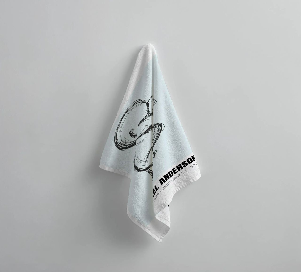 Dessin de bébé avec dates - unique & personnel serviette de bain de FRAMELY